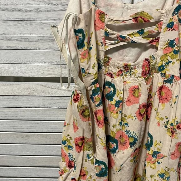 Blue Pepper Womens Size Medium Mini Dress Multicolor Floral Adjustable Strap - Picture 6 of 13